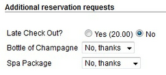 Additional Reservation Requests